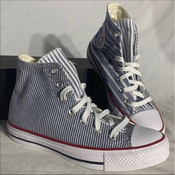 Converse CTAS HI Vintage Stripes Shoes New With Box Womans 7 , 9 , 9.5 - Picture 6 of 6